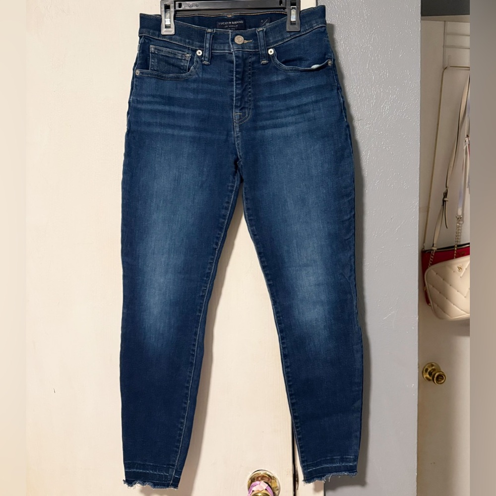 Lucky Brand Dark Blue Midrise Ankle Jeans